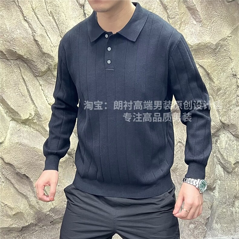 长袖polo衫男秋季新款华夫格卫衣男士胖子加肥加大大码男装打底衫,男装Polo衫,星座1210-1