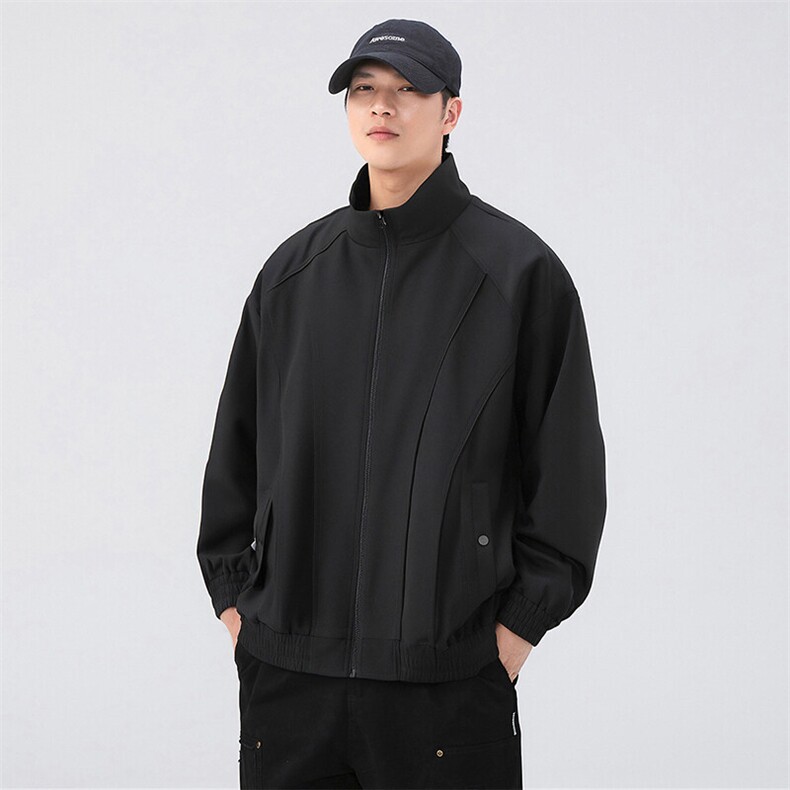 新款中性风户外夹克男立领纯色上衣冲锋衣外套A157B-JK7866-P60图片