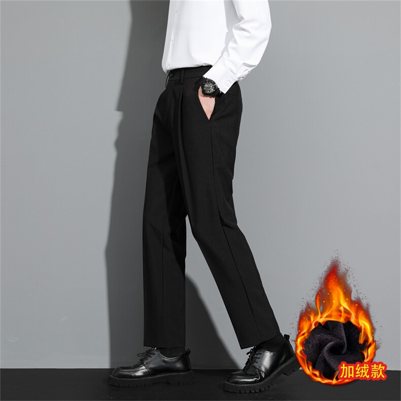 裤子男韩版潮流春夏季新款九分小西裤男士修身垂感西装裤休闲长裤，男装西裤，星座505-2（原电商A260-1)