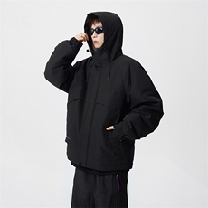 现货5W件冬季三防美式boxy解构连帽雪山冲锋衣棉衣男女棉服厚外套，男装夹克，电商A486-1