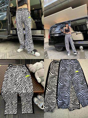 新款斑马纹阔腿裤～白，蓝两色～SM，女装，LOVELS