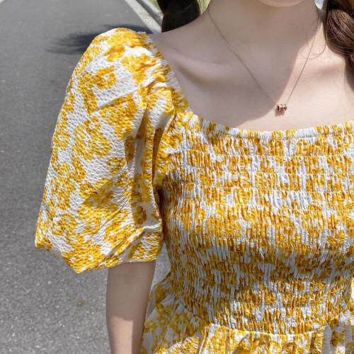 现货印花连衣裙出游，女装连衣裙，TOP.1