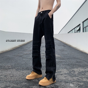 B221 美式ins高街暗黑小众个性微喇牛仔裤 LK23018-P65 控88图片