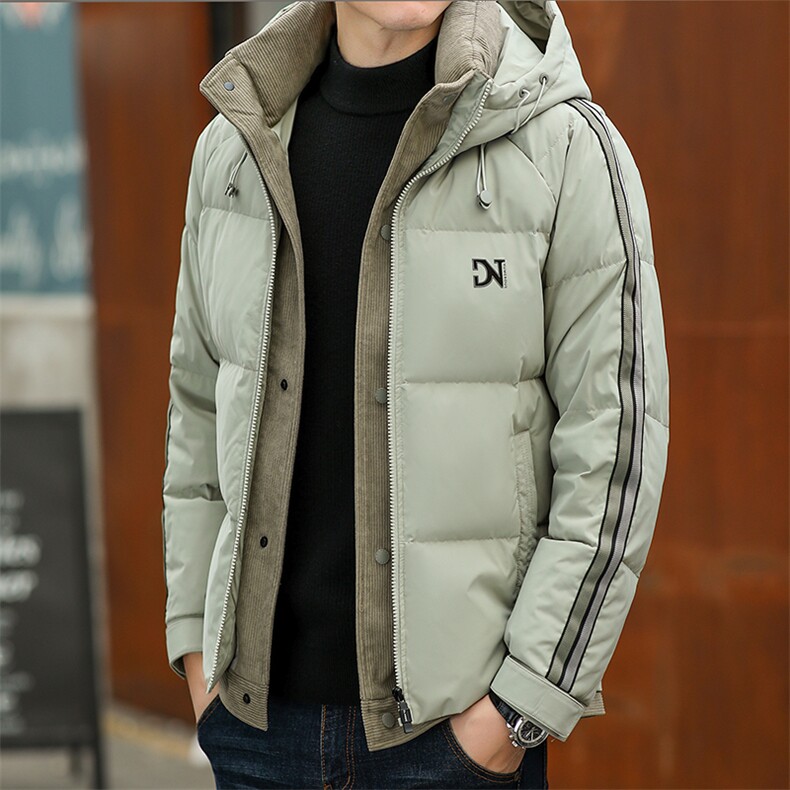 新款冬季连帽加厚羽绒服男中年商务休闲爸爸冬装上衣保暖男士外套,男装羽绒服,电商B212（原钱塘6029）