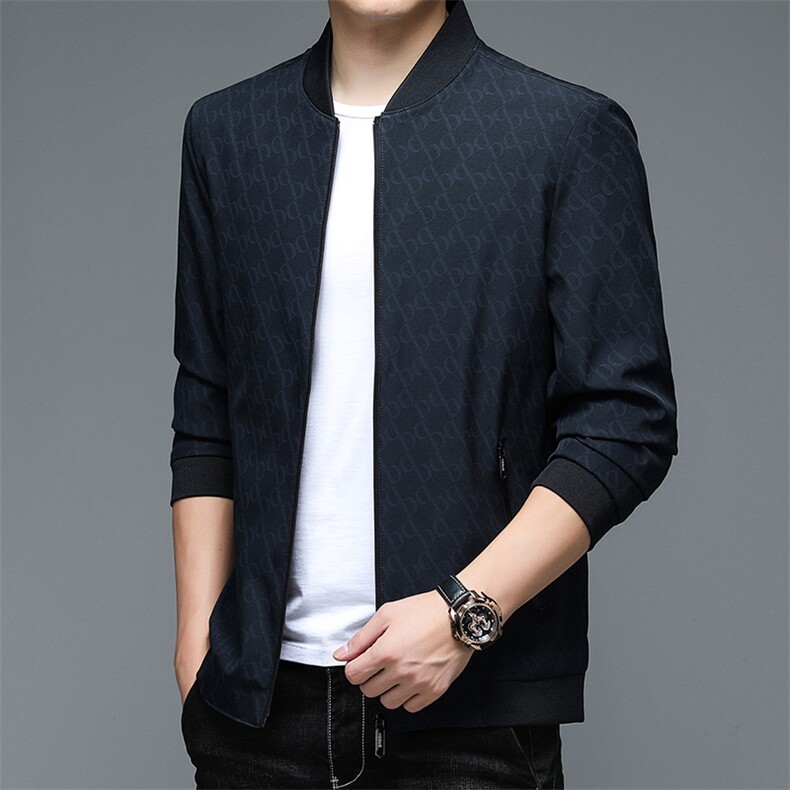 BJ21575钱塘2020-2中年男士春秋薄款商务休闲夹克外套P63,男装夹克,钱塘207-2