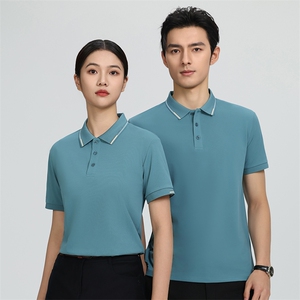 2025年春季小清新POLO领短袖商务绅士条纹POLO衫图片