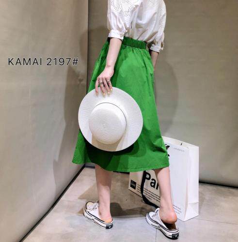 四色休闲中裙，女装，卡麦