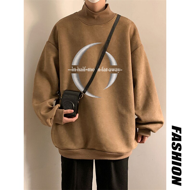 电商DSA028-JRLCT21V592P55加绒加厚半高领麂皮绒卫衣限价78,男装卫衣,电商A028