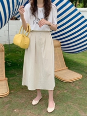 现货布文艺半裙，女装半身裙，汐美