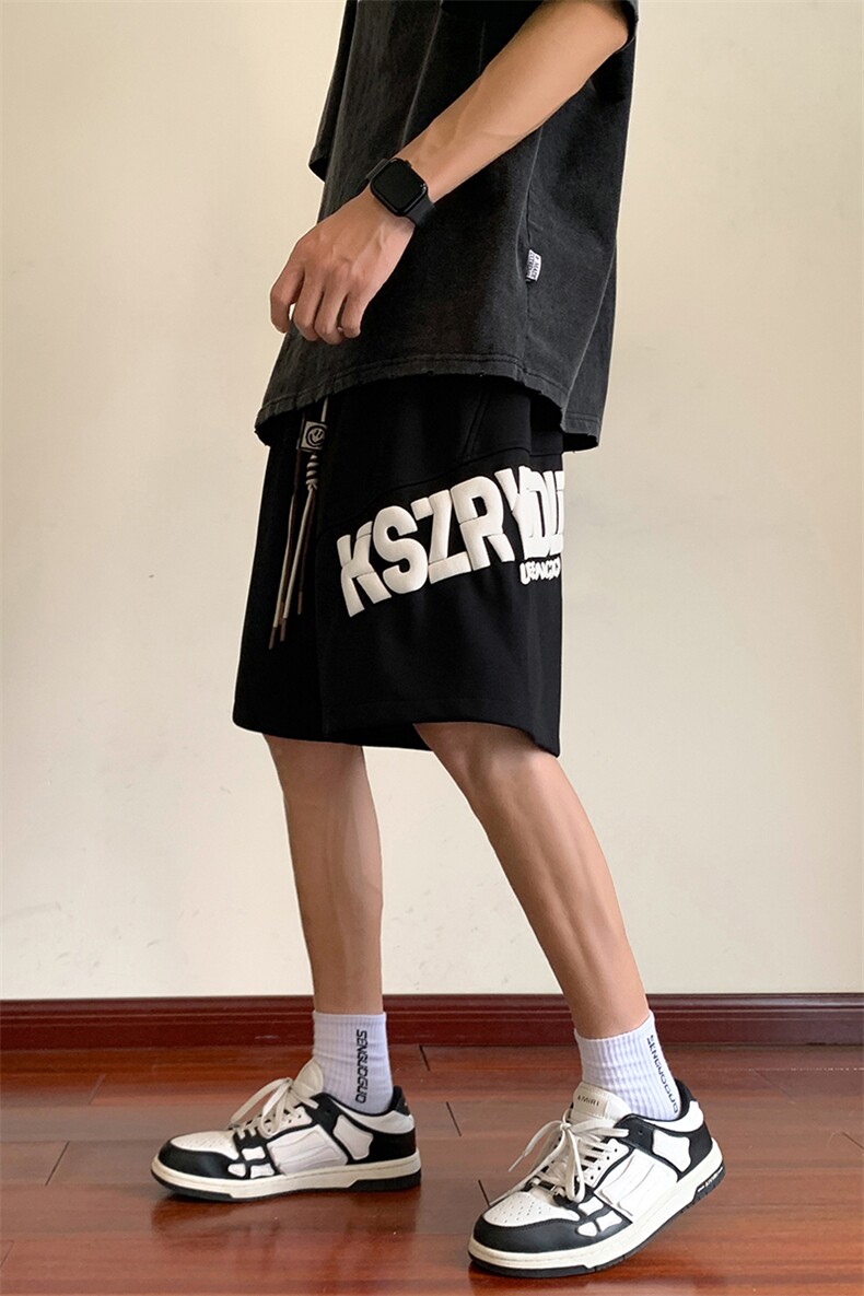 wassuphappy美式重磅运动短裤男潮牌宽松大码夏季ins高街五分裤,男装休闲裤,星座511-1