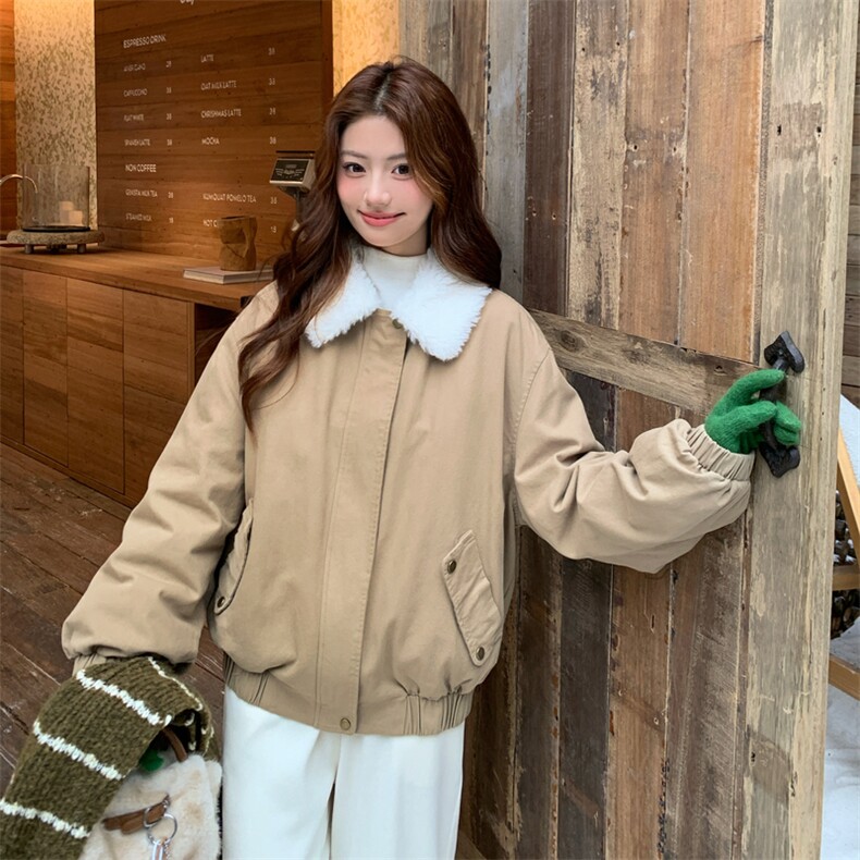 【现货90绒】2025羽绒派克服羊羔毛领子2C009/9999/P295K438,女装短外套,2C009
