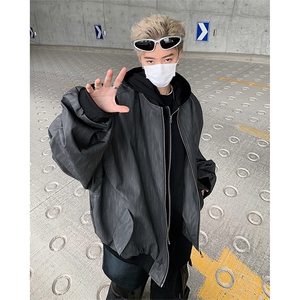 S413 P85男生秋装新中式潮牛仔外套男复古宽松水洗做图片
