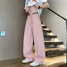 抖音品质夏新款多巴胺纯色透气宽松休闲裤B315-K25569-特p35控68，男装休闲裤，电商B315