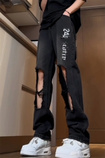 B221美式ins高街小众情侣款大破洞牛仔裤LK23078-P55控78，男装牛仔裤，电商B221