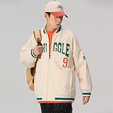 新款棒球服外套男潮牌潮流字母刺绣情侣学生夹克22103-P70控108，男装夹克，星座717