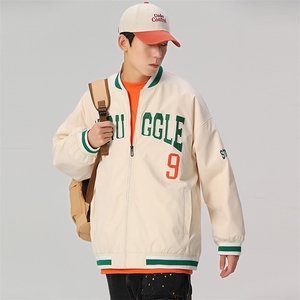 新款棒球服外套男潮牌潮流字母刺绣情侣学生夹克22103-P70控108图片