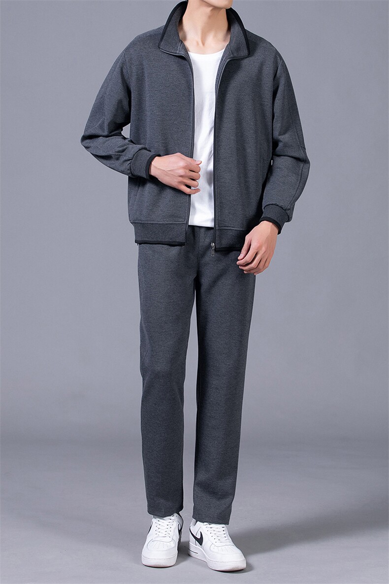 中年男士长袖立领外套男春秋潮流2023新款潮男装衣服夹克上衣春装,男装休闲套装,电商B212（原钱塘6029）