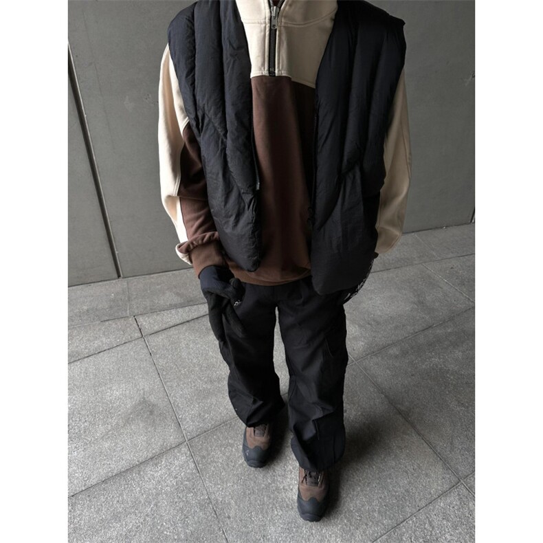 【有货】3361CC-特P68 线型分割棉服马甲男加厚V领保暖背心图片
