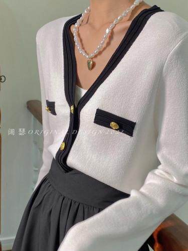 返单款经典小香毛织套头开衫，其它，阔瑟