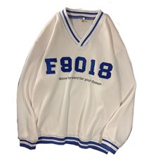 21秋季新款大码时尚V领情侣卫衣上衣打底衫WY126P75限98，男装卫衣，电商A089-1