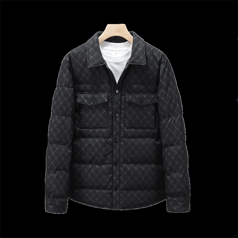 2025冬季新款男士潮牌白鸭绒羽绒服青年时尚夹克外套男H328-P130,男装羽绒服,星座1210A