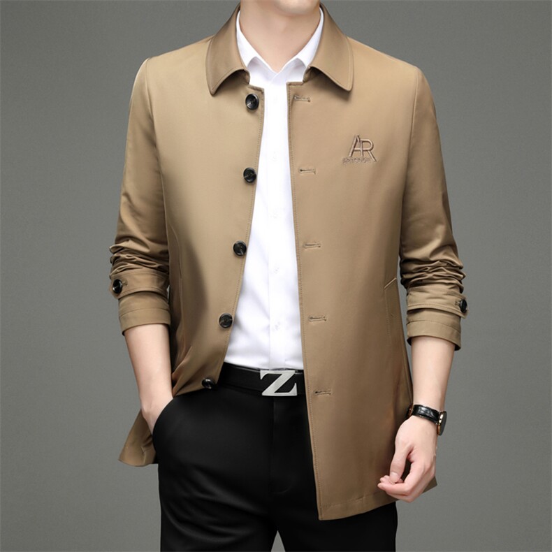 BWA261钱塘2020-2中年男士商务休闲时尚简约秋季新款风衣P173，男装风衣，钱塘207-2