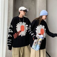 秋冬ins韩版情侣毛衣宽松潮流个性套头针织衫男QT817-P68，男装针织衫/毛衣，星座1501