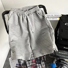 男夏季潮流时尚休闲短裤华夫格裤子G49P20，男装休闲裤，星座1116-2