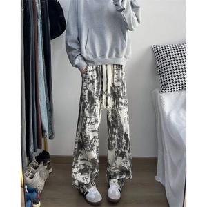 春季扎染休闲裤男直筒运动休闲潮牌美式高街痞帅裤子FK966-p40图片