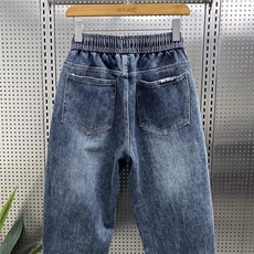 1506-1/KT12371/P51复古牛仔裤男弹力潮牌胖子大码松紧腰宽松休闲，男装牛仔裤，星座1506-1