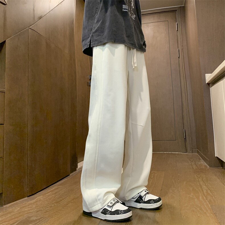 垂感裤子男春秋新款直筒拖地长裤潮牌潮流休闲运动卫裤K7825-P35,男装休闲裤,星座505-3