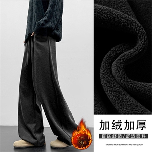 美式深灰棉羊毛白底休闲宽松裤子JRX1180特批60图片
