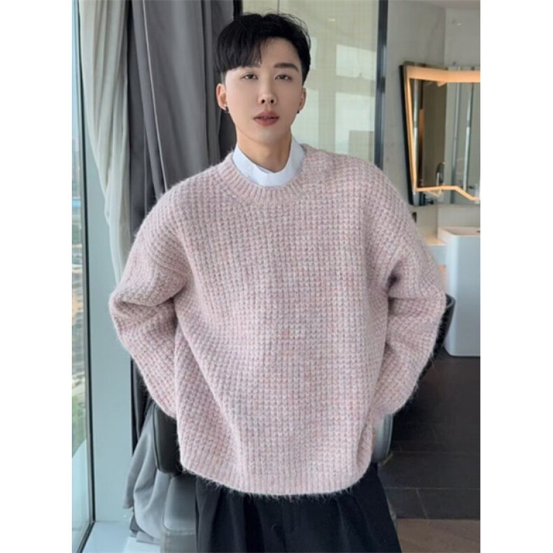 纯色圆领毛衣男女秋冬高级感新款针织衫内搭可外穿打底M88，男装T恤，星座1116A（原606A-3）