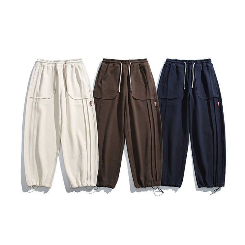 2025冬季新款男装日系宽松加绒加厚运动休闲棉裤束脚卫裤P938-F88,男装休闲裤,电商A101（原外27）