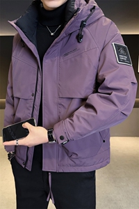 标羽绒服男冬季潮流翻领外套男士工装羽绒袄子3308-P225图片