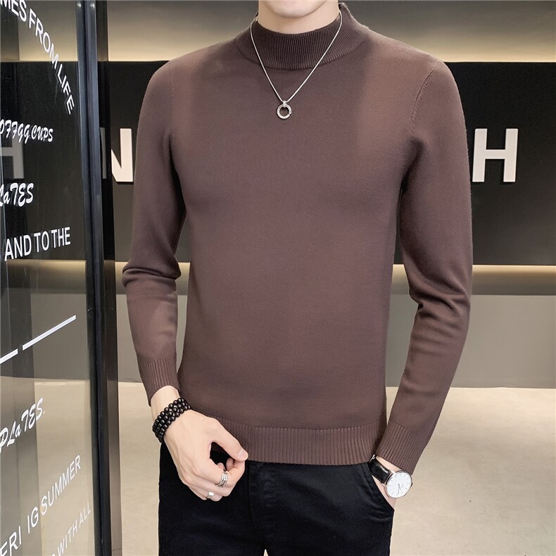 12色纯色毛衣打底衫男秋冬内搭半高领修身针织衫M602特p35,男装针织衫/毛衣,电商D303