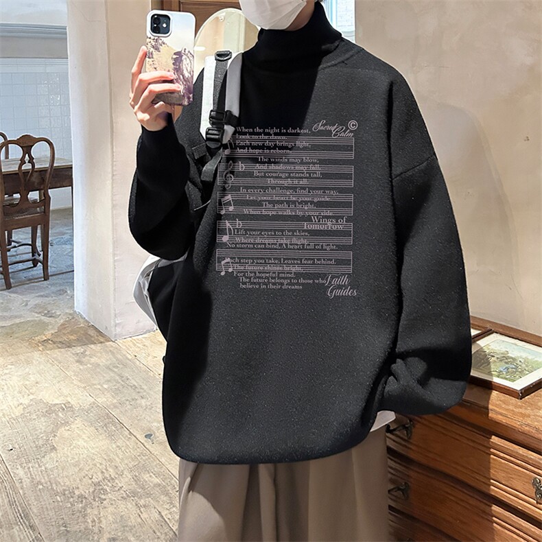 8XL高领毛衣男大码胖子堆堆领打底羊毛衫GM45428-P45加绒款-P65,男装T恤,电商A040