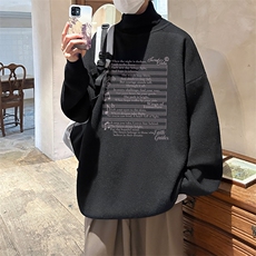 8XL高领毛衣男大码胖子堆堆领打底羊毛衫GM45428-P45加绒款-P65，男装T恤，电商A040