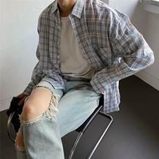 春节新款韩版男士长袖衬衫男轻熟风格子衬衣潮流休闲3409P45特价，男装衬衫，星座710