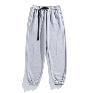 秋冬长裤白底宽松休闲扣带松紧腰束脚卫裤K23303-P40控58图片