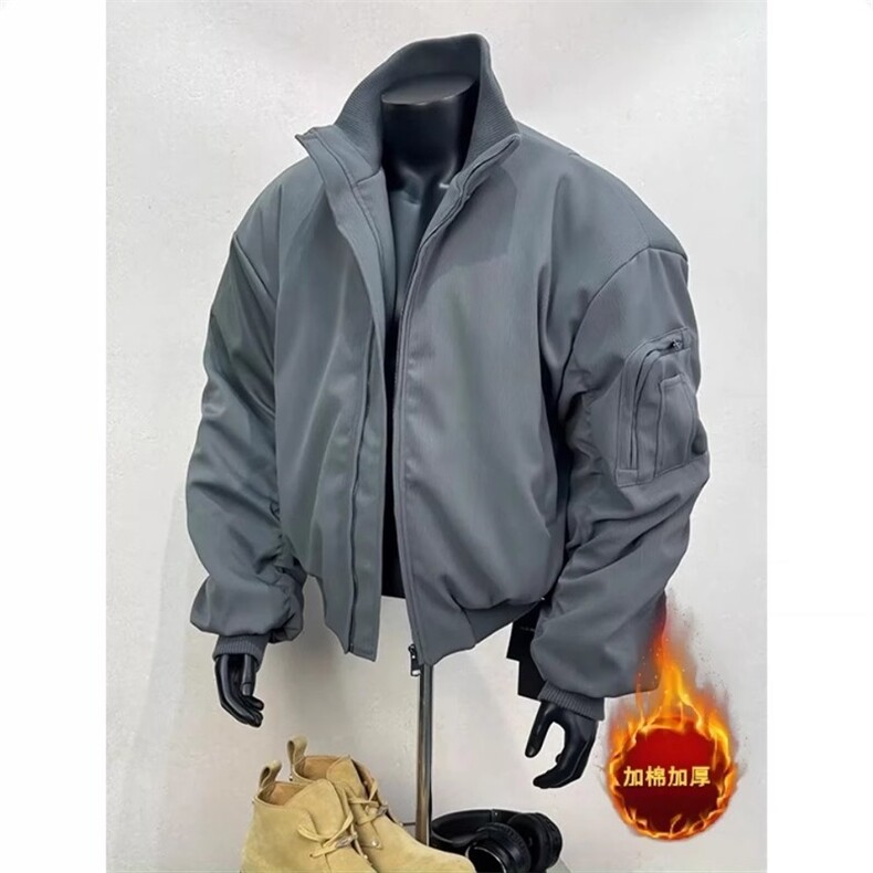 【有货】DM6107-P85美式飞行员夹克外套男秋冬款廓形工装棉服图片