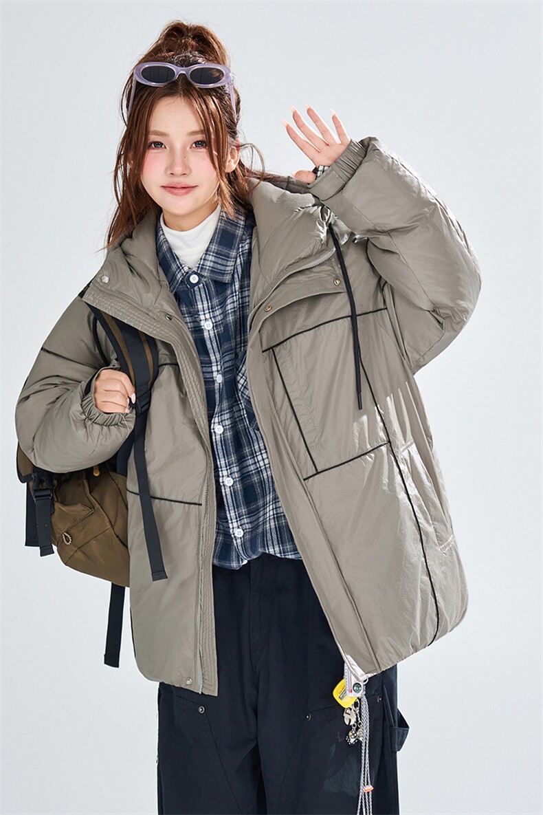 标90绒现货(有报告）情侣同款羽绒服C323-1-YR8920-P240,男装羽绒服,电商C323-1