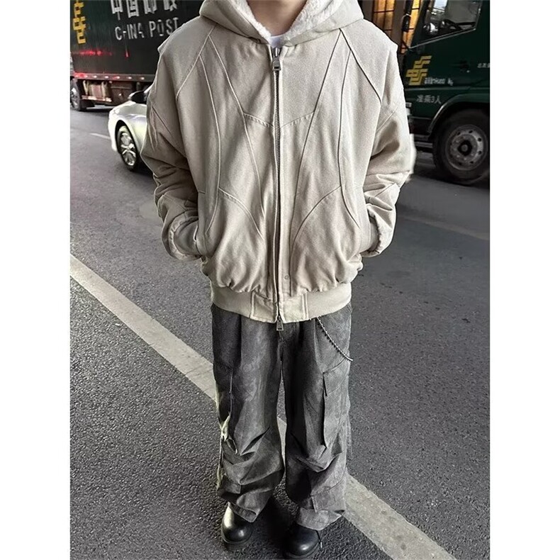 男时尚休闲短款夹克冬季新款宽松百搭纯色外套JM66-P105,男装夹克,星座208-5