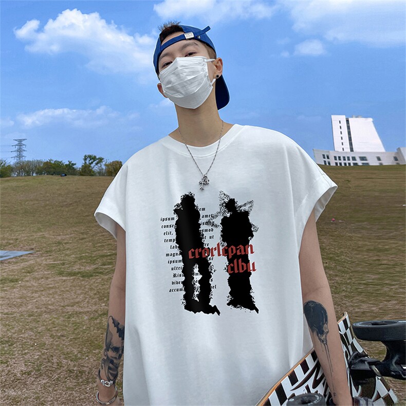量大优供视频得物直播品质230克夏季纯棉背心无袖T恤WB213,男装背心/马甲,电商A486