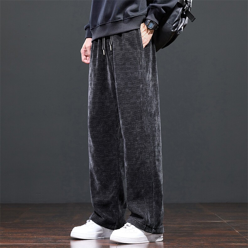 休闲裤灯芯绒运动男士秋冬季2025新款宽松直筒卫裤H803-P45,男装休闲裤,星座610（原A335）