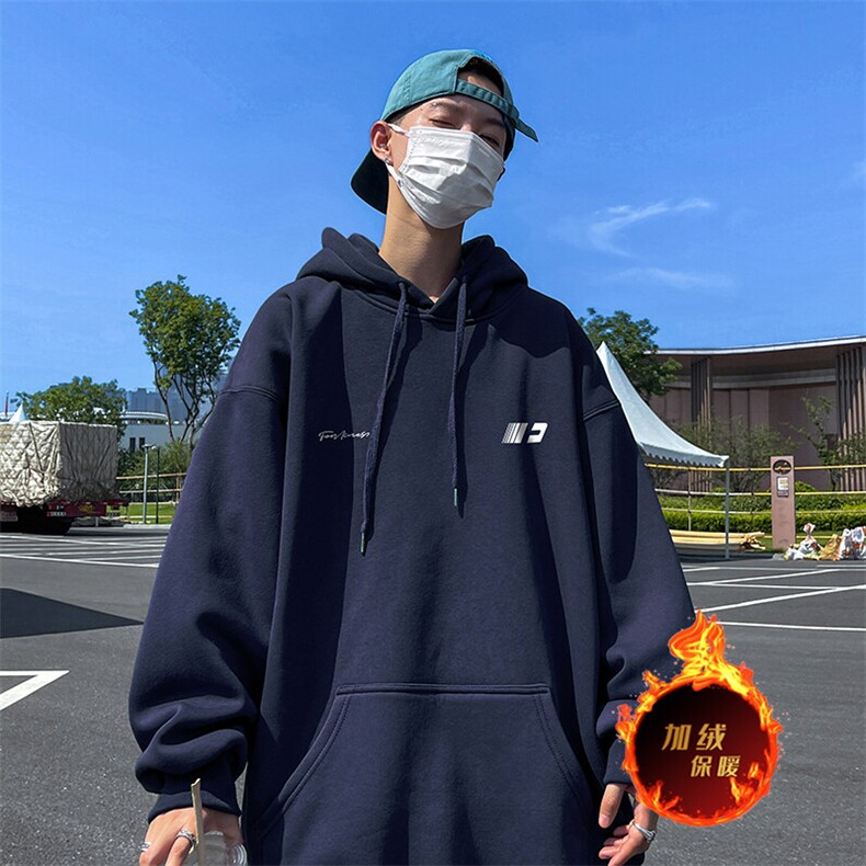 抖音得物供货可提供视频秋冬重磅美式宽松连帽卫衣DL2296,男装卫衣,电商A486