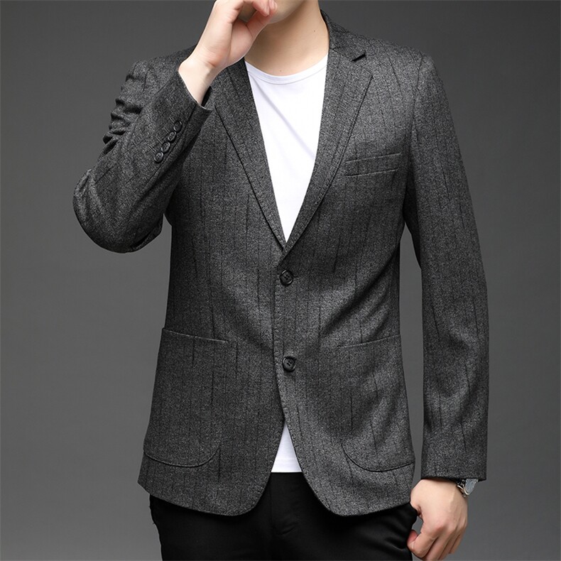 中年男士新款纯色西装秋季商务休闲单西服男上衣外套HB21829-P160,男装西服,电商B212（原钱塘6029）
