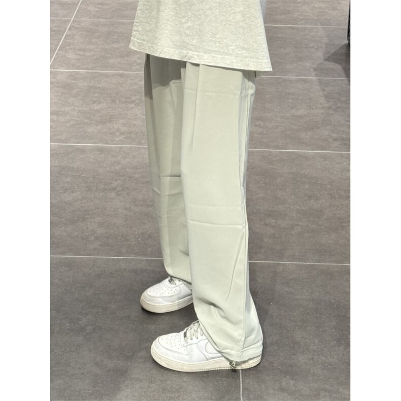 【网图有货】豆绿色冰丝阔腿裤凉感裤子垂坠感KZ539LL-特P40,男装休闲裤,星座1007（原301D）