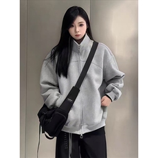 抖音得物品质26春装美式高街重磅结构纹理立领卫衣夹克外套XS105，男装夹克，电商A486