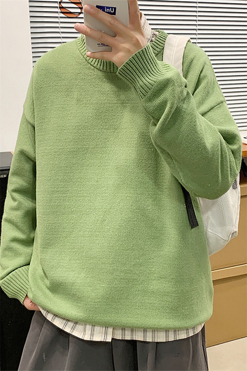 主推现货毛衣男圆领纯色休闲量大有差价A161-2-M001-P35,男装针织衫/毛衣,电商A161-2